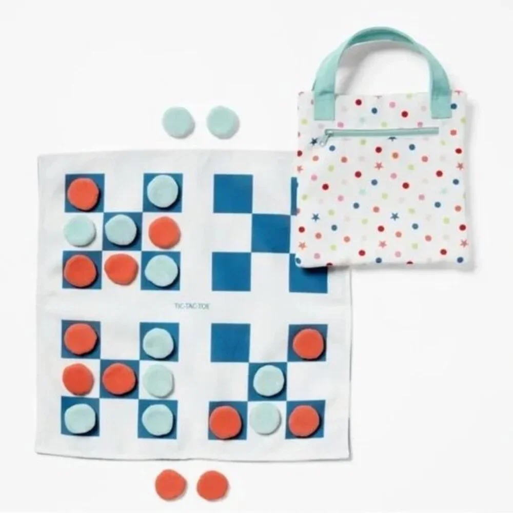 2-in-1 Checker Board & Tic-Tac-Toe‎ Travel Bag – Pillowfort - Target, Kids Games